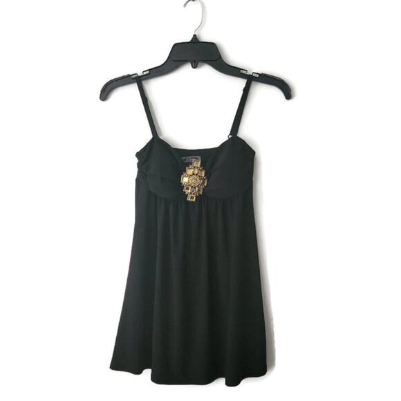 Guess Authentic Brand Women's Black Adjustable Strap Fitted Bodice Top XS - Picture 1 of 7